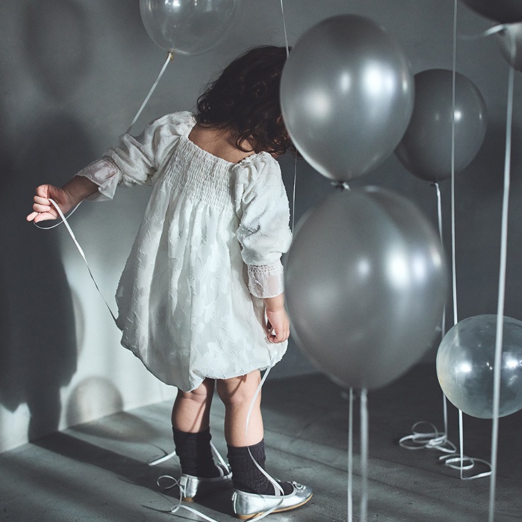 MARLMARL (マールマール) ポンパドール ロンパース / リーフホワイト