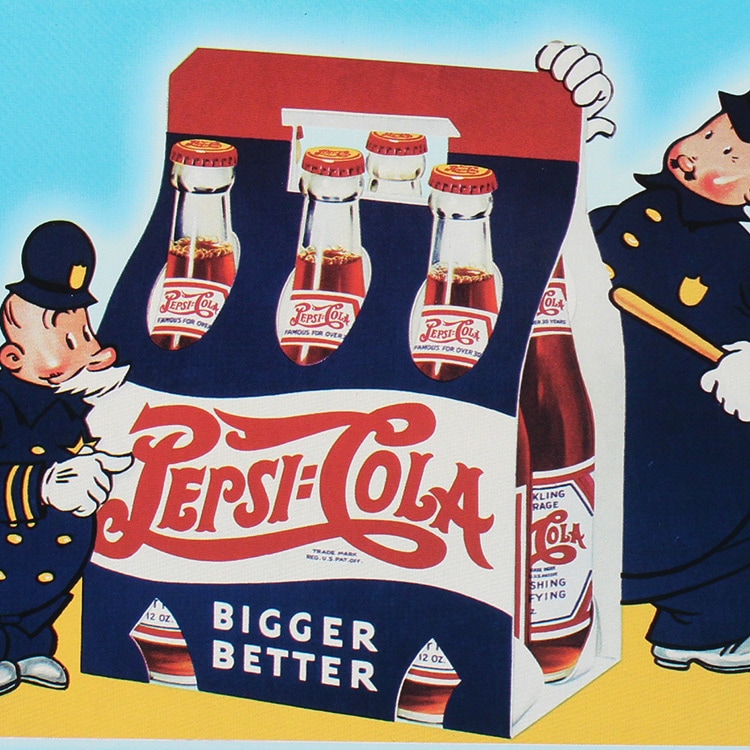 メタルサイン Pepsi-Cola 6Pack ペプシコーラ縦29.5×横42.7cm アメリカ