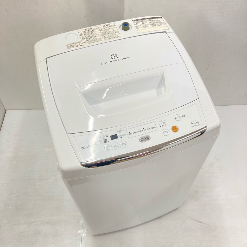 中古 4.2kg 全自動洗濯機 東芝 AW-42ML 2012年製 パワフル洗浄 6ヶ月