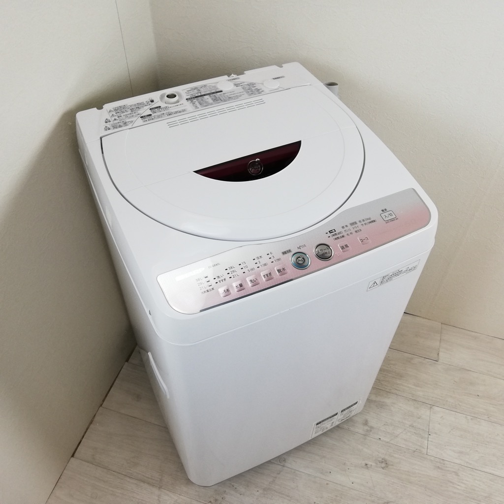 中古 シャープ 6.0kg 全自動洗濯機 ピンク ES-GE60L-P 2011年～2012