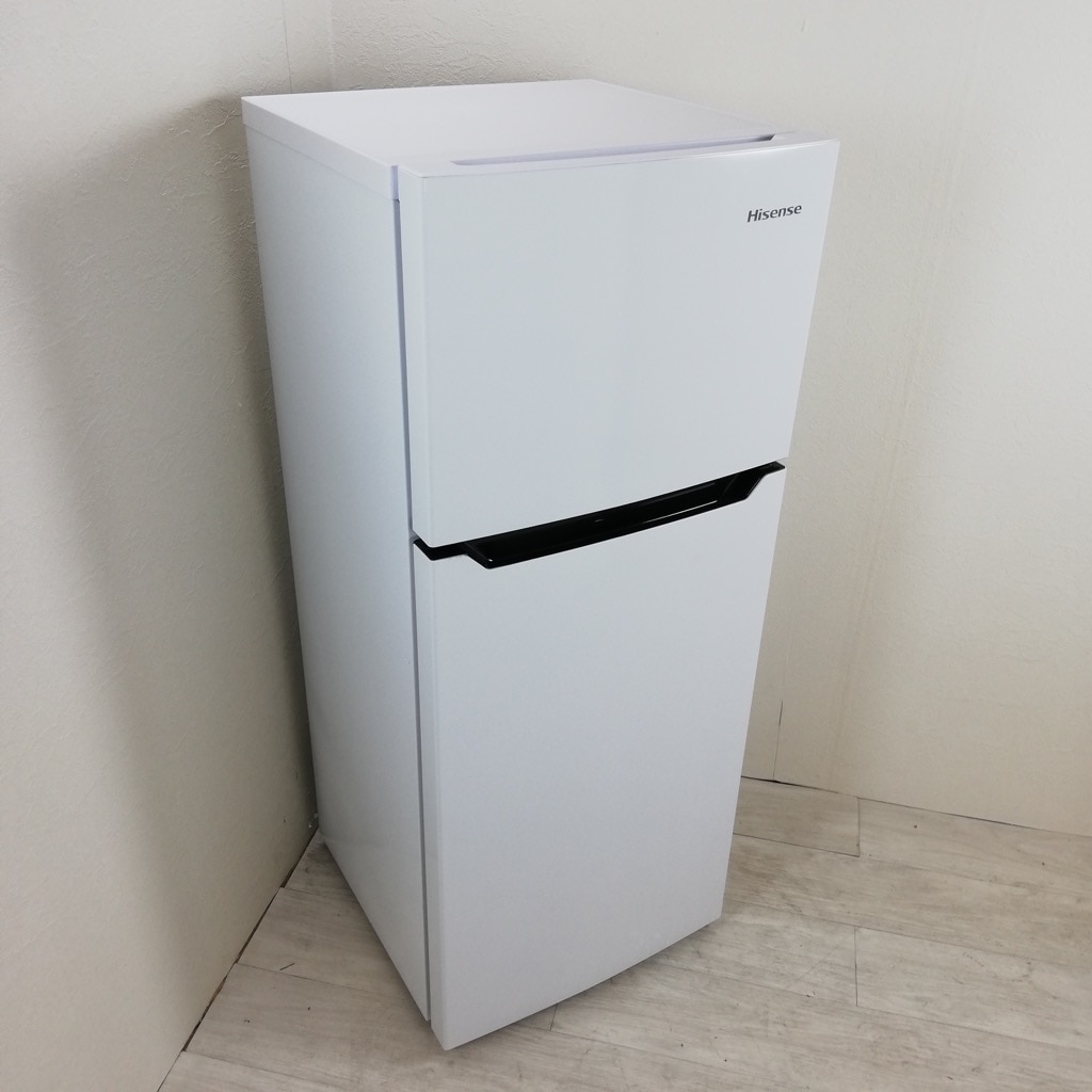 中古 120L ホワイト 2ドア冷蔵庫 ハイセンス 2018年製 ホワイト 単身用