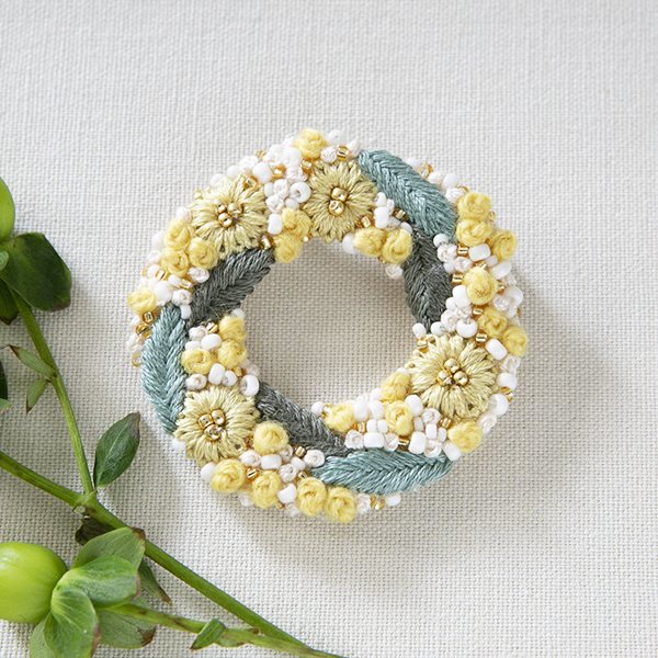 piece K.omono hanabatake ブローチ イエロー PHC-084-2 | 手芸