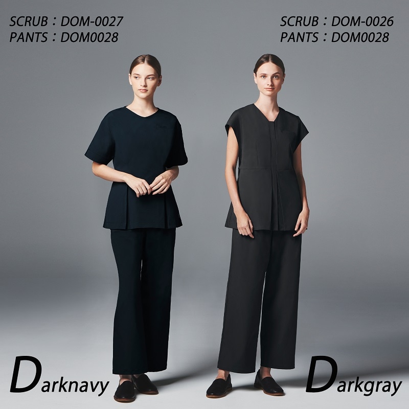 公式] DOM0028 タック入りユニセックスパンツ