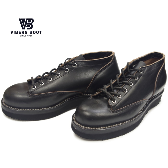 ヴァイバーグ VIBERG LACE TO TOE OXFORD ブラッククロムエクセル