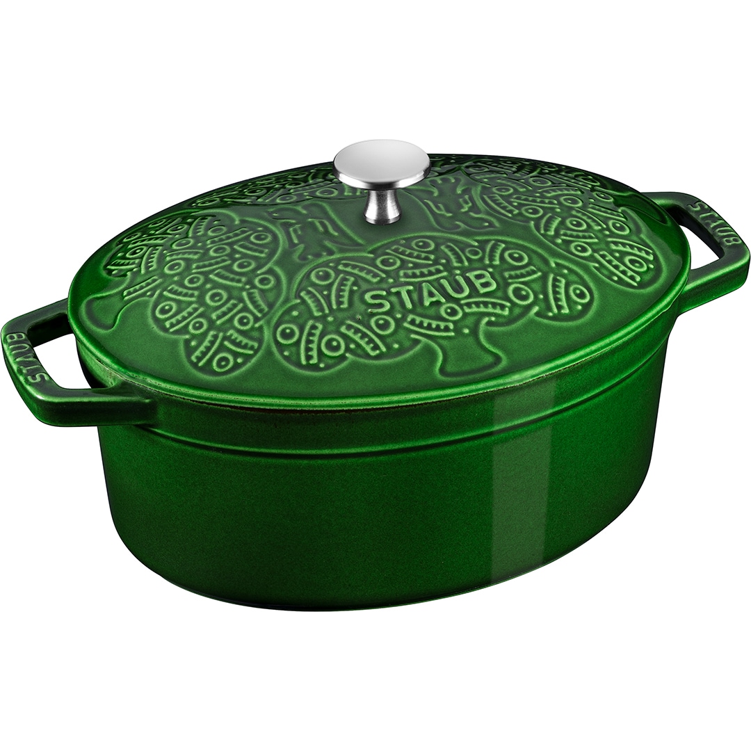 ストウブ staub フォレストココット オーバル 23cm バジルグリーン
