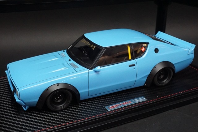 1/18 イグニッションモデル IG0433 LB-WORKS ケンメリ 2ドア ブルー