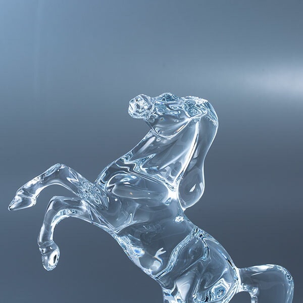 バカラ Baccarat フィギュア 置物 いななく馬 オブジェ 2102328 クリア