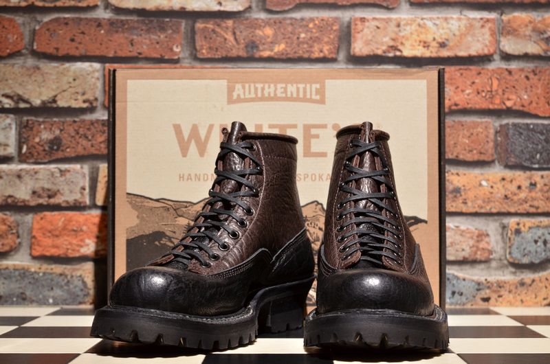 ホワイツ スモークジャンパー 8.0E ブルハイド ブラック×ブラウン