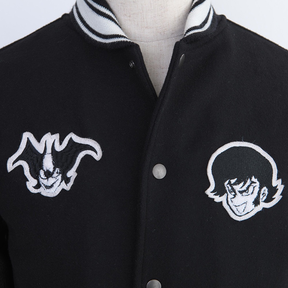 デビルマン/スタジアムジャンパー限定版/不動明 刺繍 袖部分革仕様