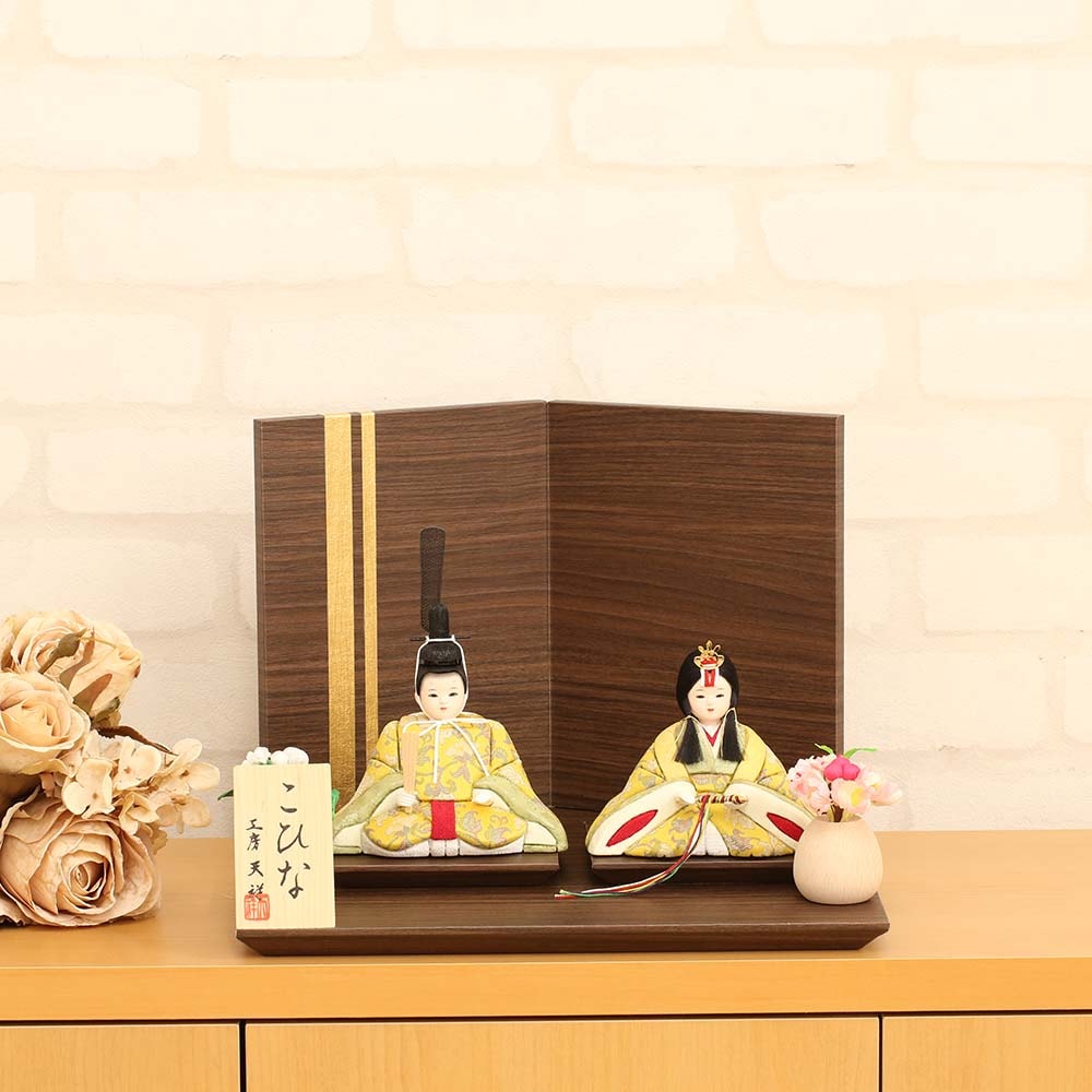雛人形 木目込み雛人形 親王飾り Tipiシリーズ ウララ 横幅30cm