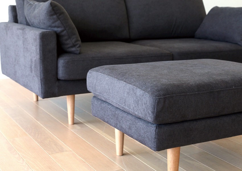 LEO SOFA オットマン ライトブルー オーク脚/ウォルナット脚