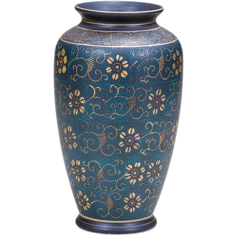 青粒鉄仙花瓶 あおちぶてっせん 九谷焼の美 伝統工芸品【ポイント5