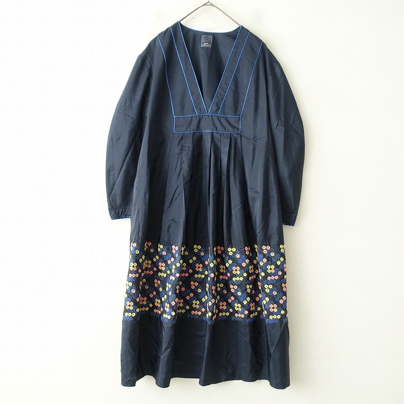 定価8.2万】ミナペルホネン mina perhonen kukka-paraati シルク刺繍