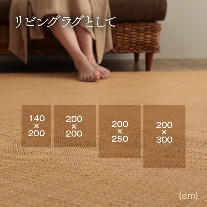 籐製ラグ 宝麗 2畳 3畳 6畳 8畳 ラグマット 冷感 ひんやり 籐