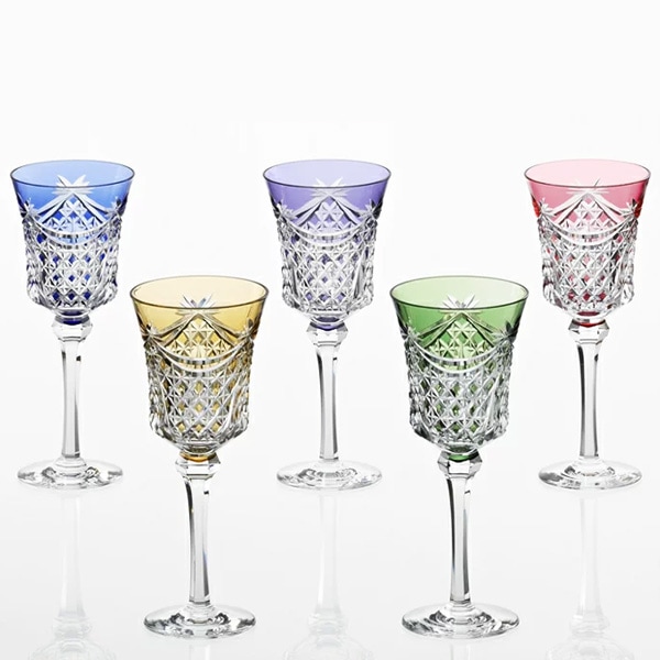 江戸切子 ペアフルートシャンパングラス＜竹の膳＞ KAGAMI | ワイン