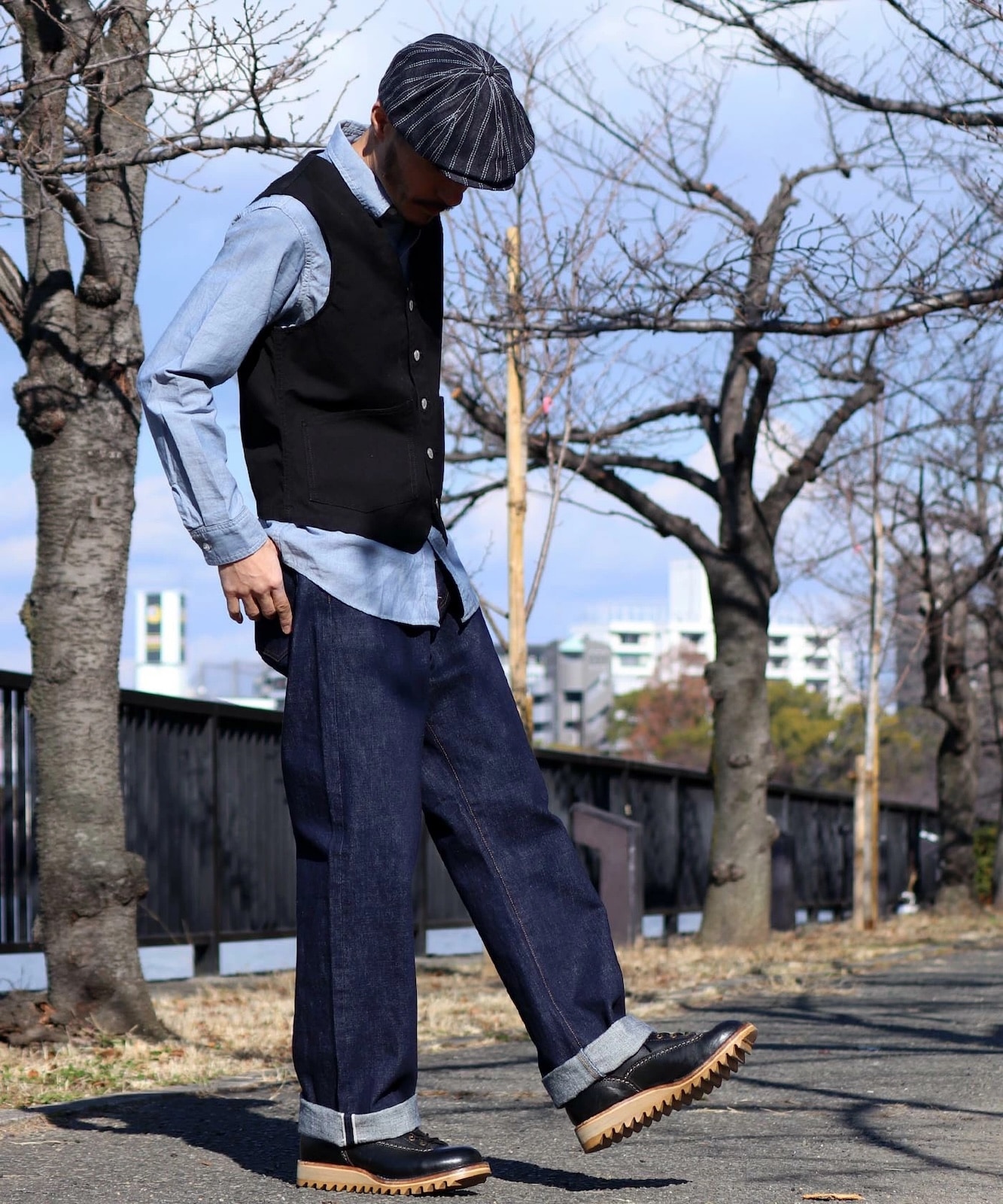15oz Selvedge Piped Wide Denim / 15ozセルビッチ パイプドワイド