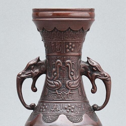 花入(象耳・福寿) | 花器・花瓶,銅器 | フラワーショップ花楽