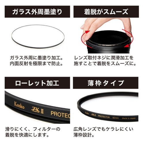 即配】(KT) 82mm ZX II (ゼクロスII) プロテクター ケンコー KENKO