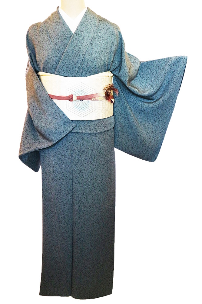 正絹江戸小紋レンタルフルセット「亀総柄」 | レンタル着物,おしゃれ