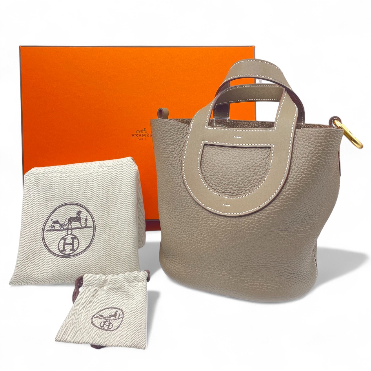 エルメス インザループ PM エトゥープ トリヨンクレマンス ゴールド