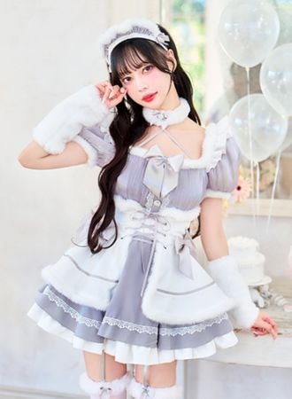 即日発送】ふわふわメレンゲリボンキャットサンタ《クリスマスコスプレ