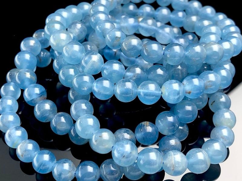 天然石ブレスレット/セレスタイト（Celestite/天青石）/ラウンド/約7mm