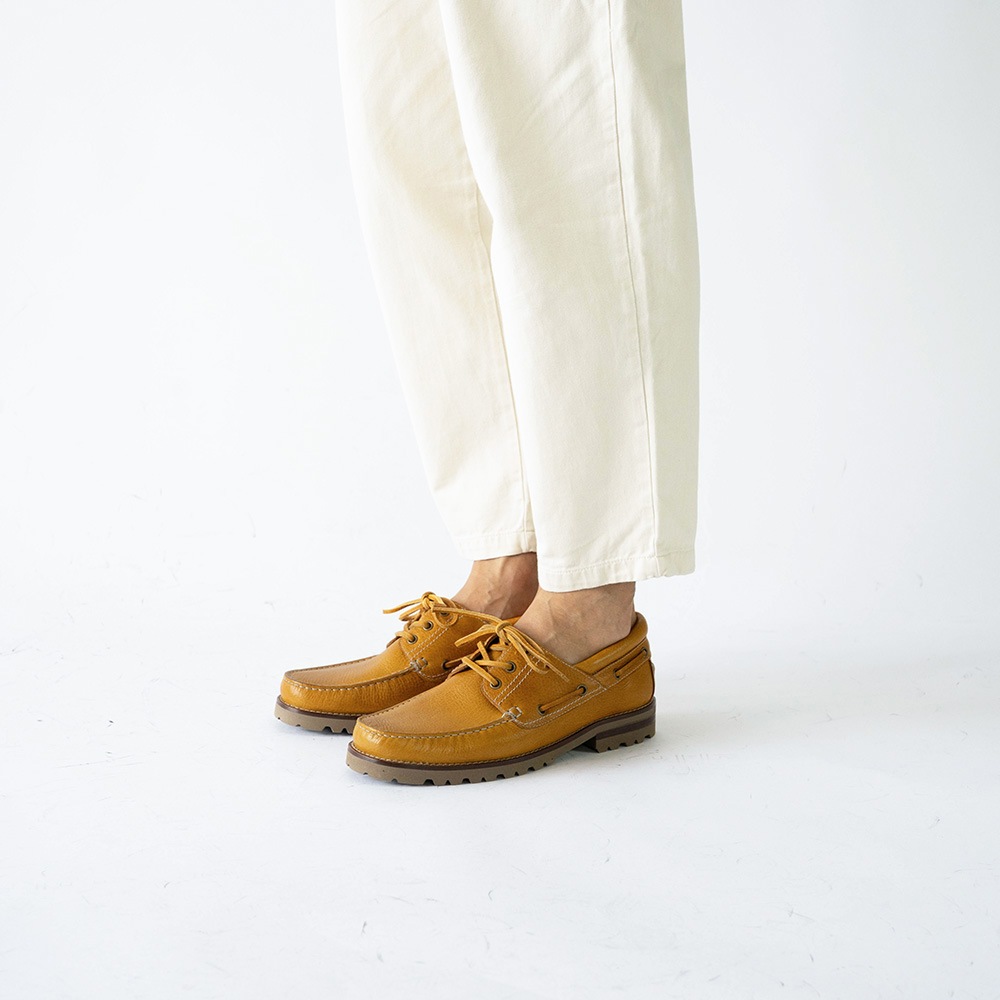 デッキシューズ メンズ モカシンローファー 革靴 NEVADA CAMEL 外羽根