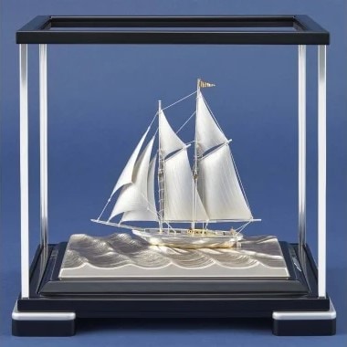 武比古 銀製 ヨット 2本マスト 4号 ソリッドケース | 銀製品,武比古