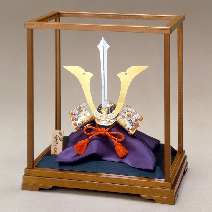 武比古 純銀 兜 剣付 3号 | 銀製品,純銀製置物,兜 | 森銀器製作所公式