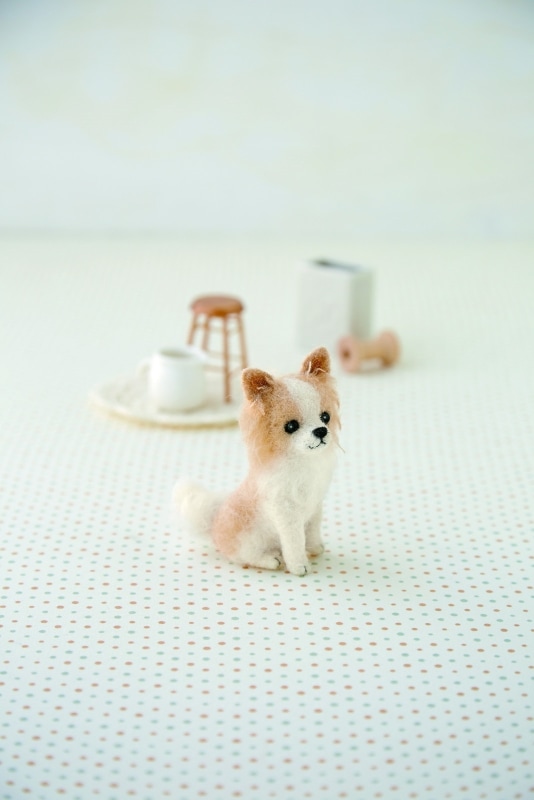 初心者でも作れる 羊毛フェルトキット ロングコートチワワ｜初級者向け