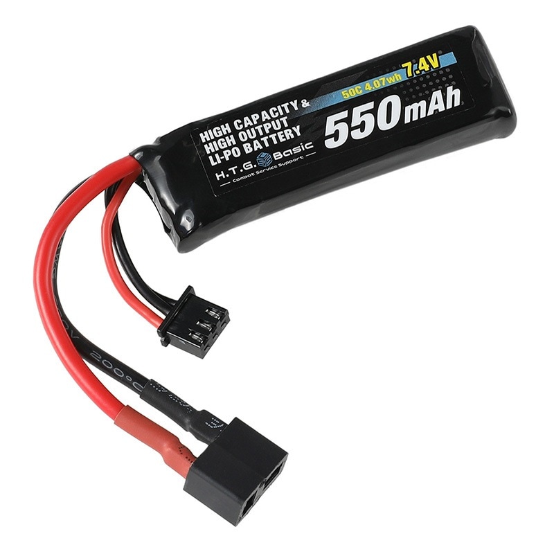 HTGベーシック リポバッテリー 電動ガン用 (7.4V 550mAh 50C) マイクロ