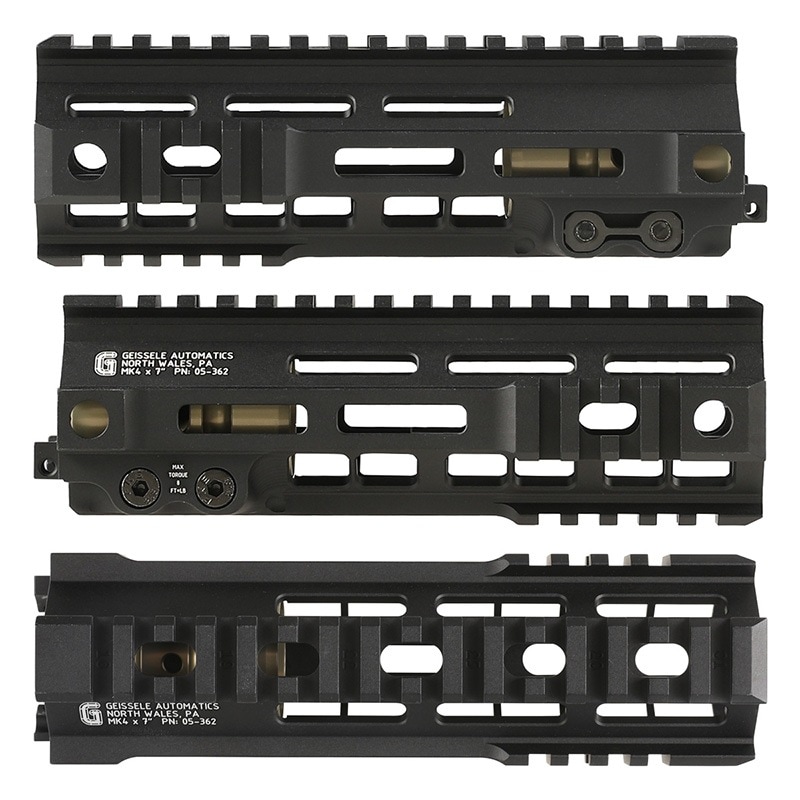 Zparts Geissele Mk4 7inch M-LOKハンドガード (GHK M4 GBB対応) Black