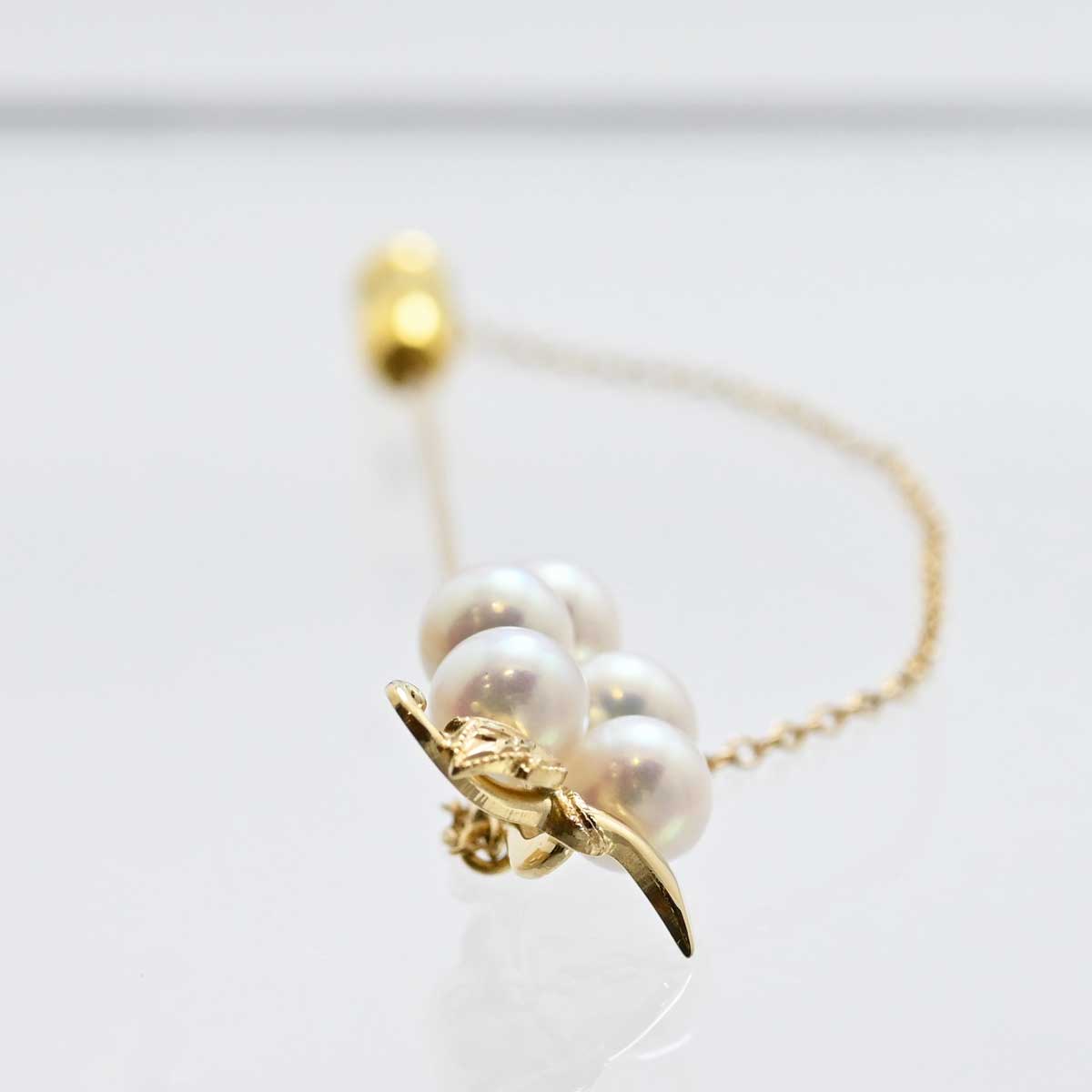 ミキモト MIKIMOTO K14YG イエローゴールド メッキ パール ピン