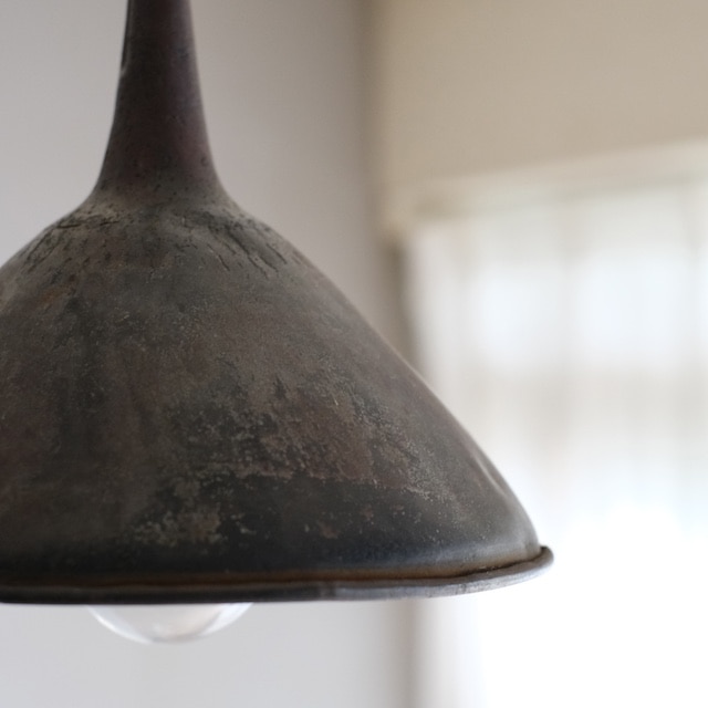 銅の漏斗 ペンダントライト ｜照明・ライト,ペンダントライト｜古家具
