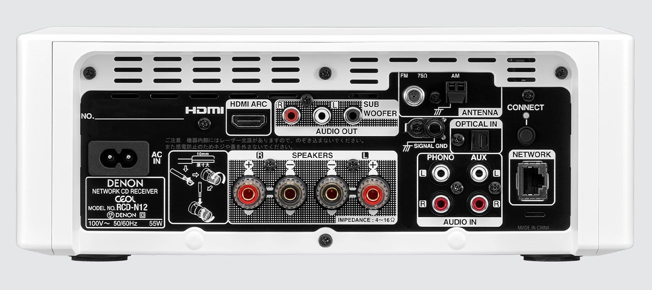DENON RCD-N12(K/W)（ブラック/ホワイト） ネットワークCDレシーバー