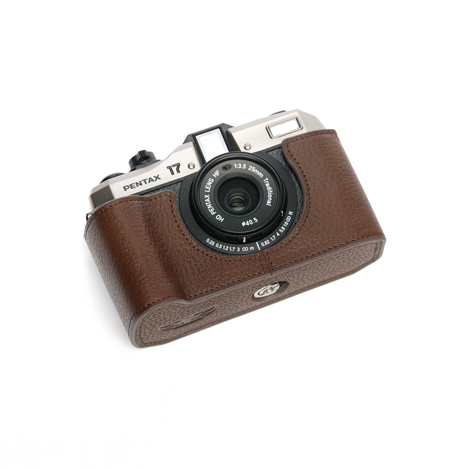 TP Original PENTAX 17用 ボディーハーフケース ダークブラウン