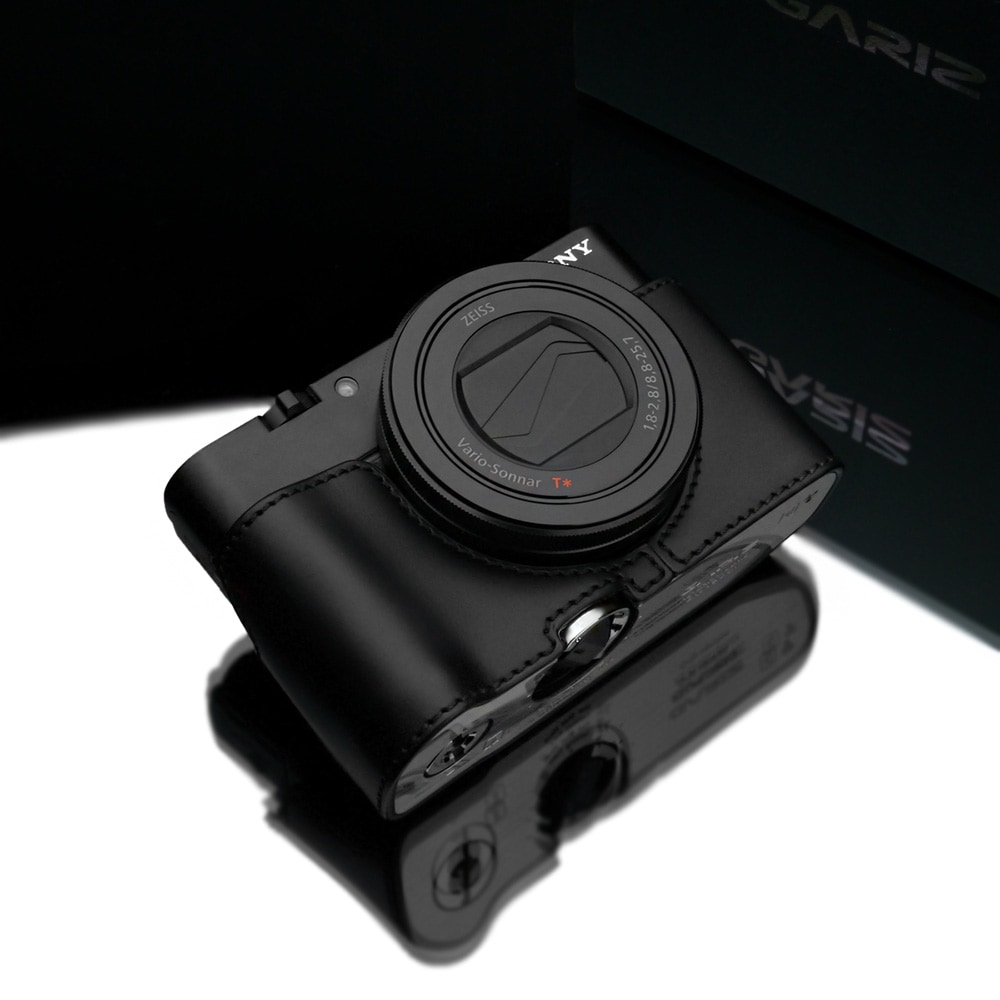 GARIZ SONY DSC-RX100 M5/M4/M3用 本革カメラケース XS-RX100BK ブラック