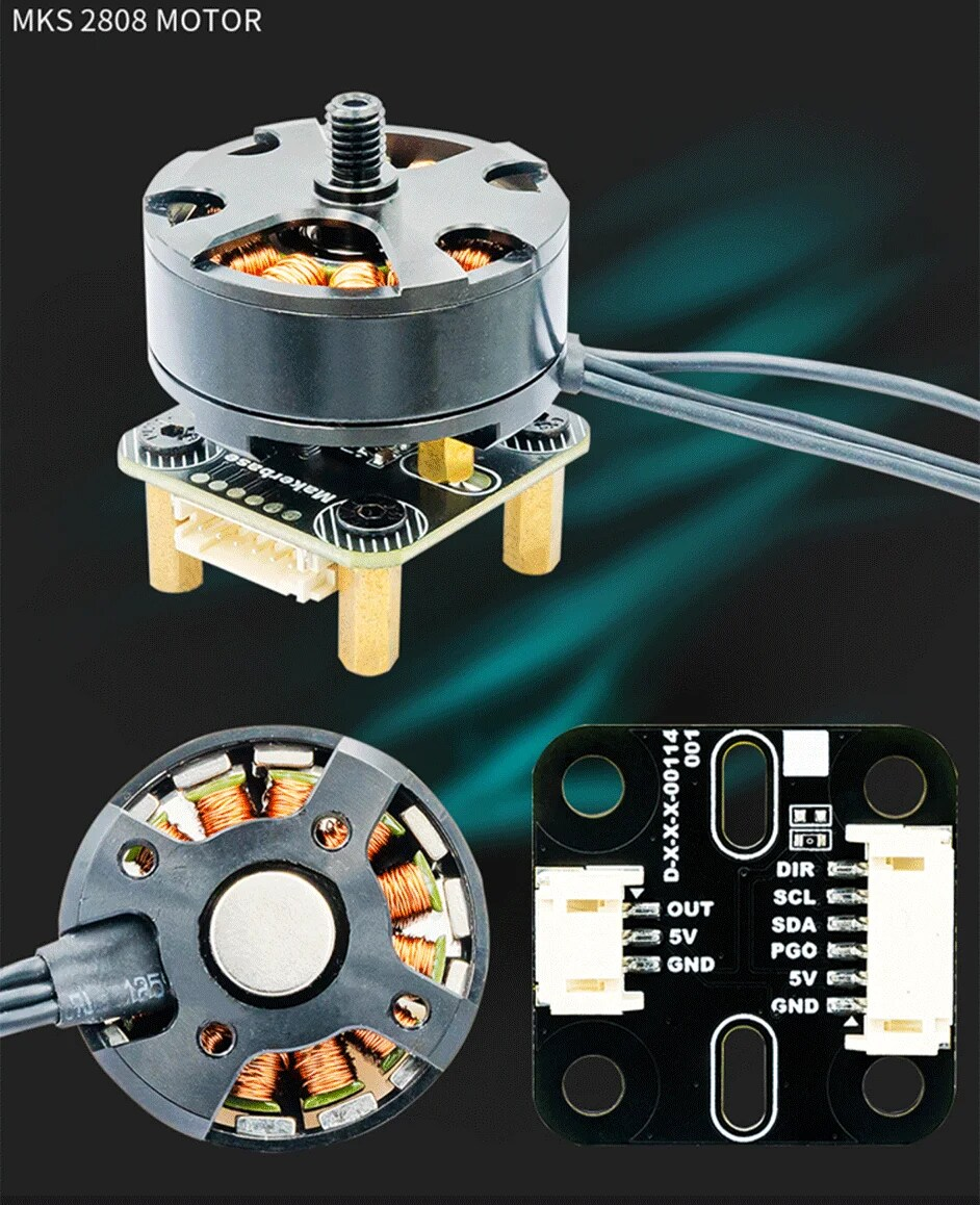 Makerbase Gimbal Motor 2804 with Encoder AS5600 for SimpleFOC