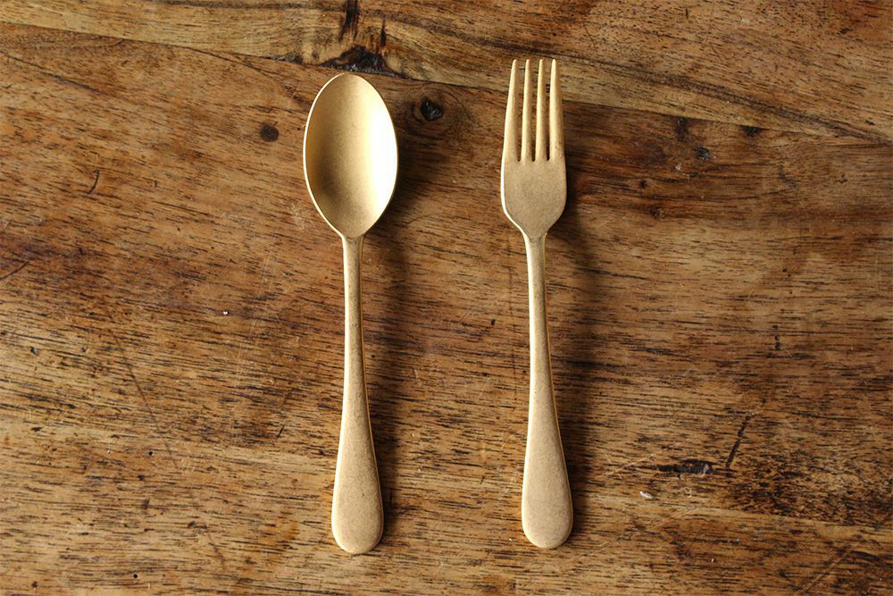 新潟燕三条 Konjiki(金色)カトラリーL 17cm スプーン/フォーク の通販