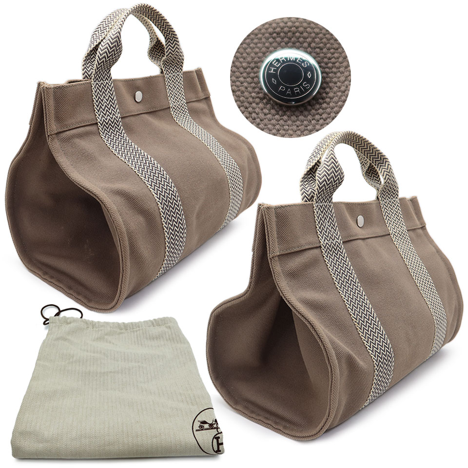 HERMES エルメス カンヌPM トートバッグ ハンドバッグ トワルアッシュ