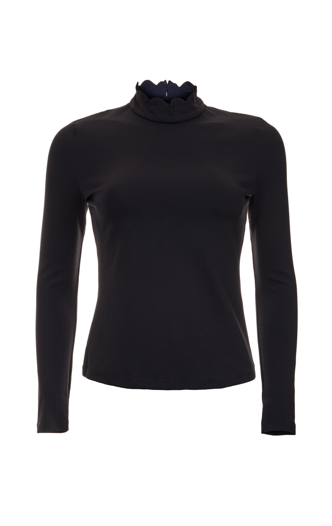 Marysia Women's Swamis Rashguard in Black | Long Sleeved Scalloped