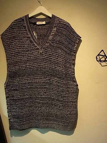 JIL SANDER（ジルサンダー） サマーニットベスト ネイビー杢 - margin