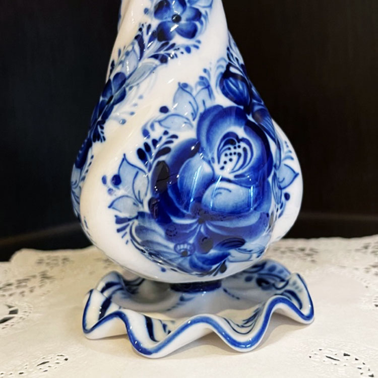 ロシア雑貨店マリンカ / グジェリ陶器 花瓶 gz184
