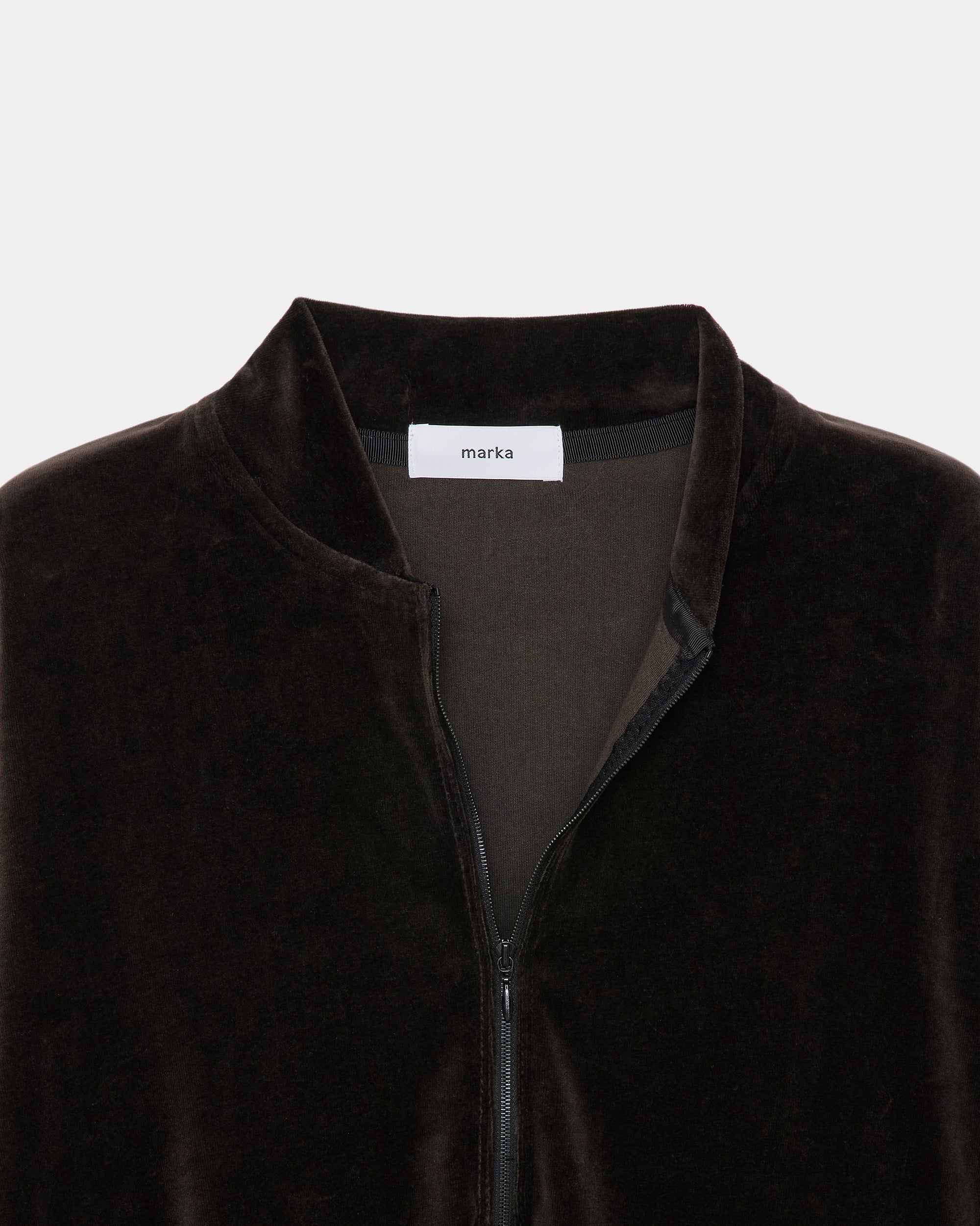 30/- Organic Cotton Velour Half Zip Track Jacket, Charcoal – MARKAWARE