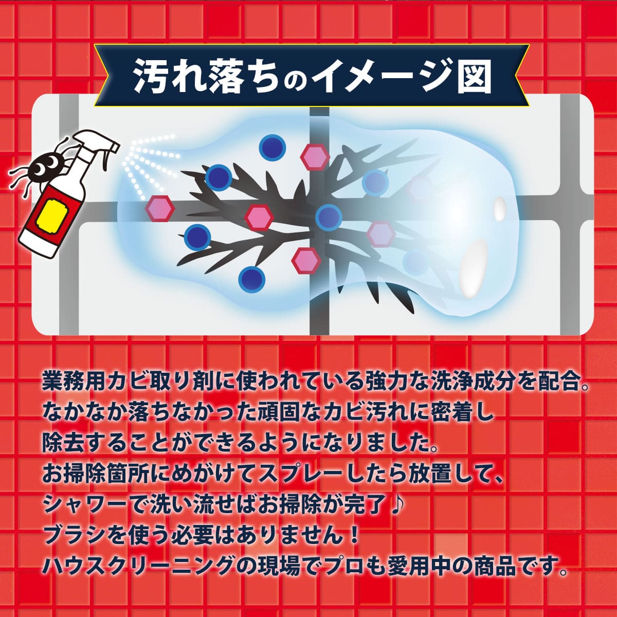 スパイダージェル(500ml)│ピタッと張り付くカビ取り剤 | わくたん