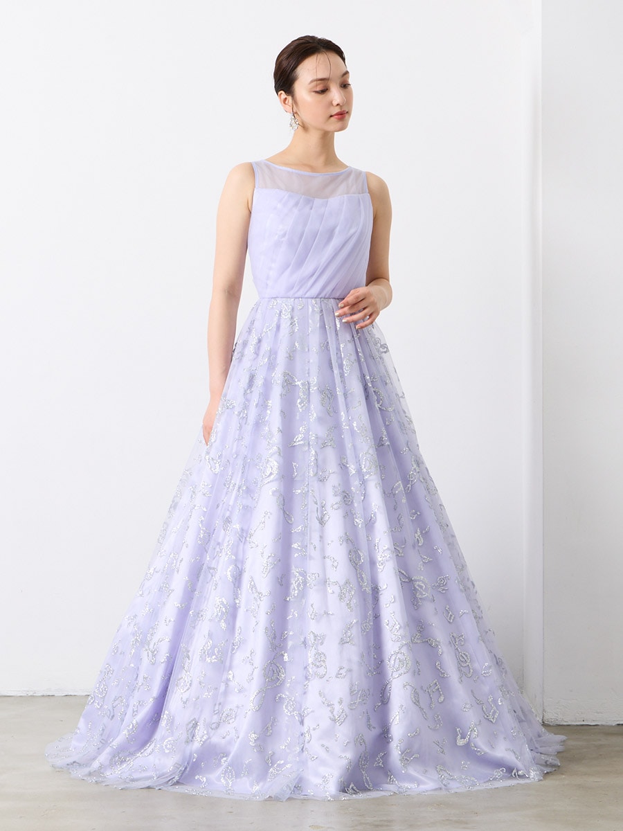 Melody/チュール×グリッタードレス(M オフホワイト): AIMER | エメ