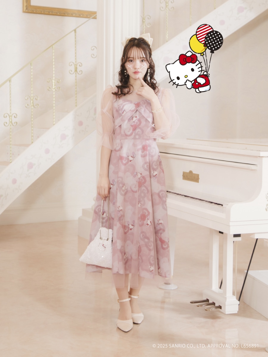 試着キャンペーン対象】「ハローキティ」リボンデザインワンピース