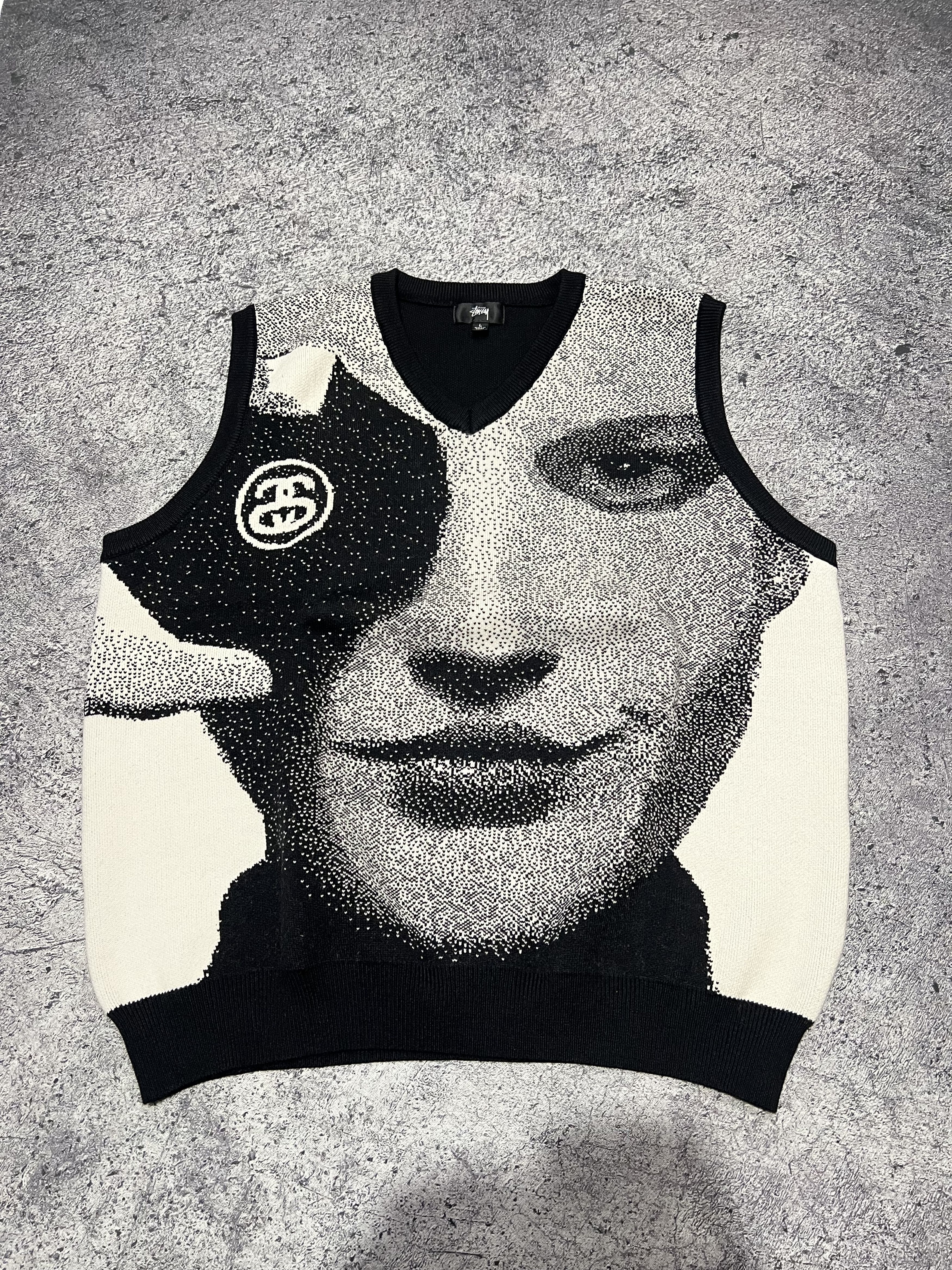 Streetwear × Stussy × Vintage Stussy Photo Jacquard Knit Vest