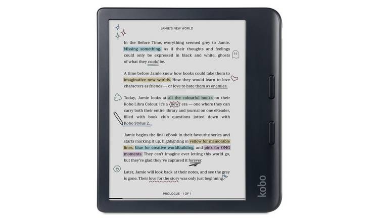 Buy Kobo Libra Colour 32GB Wi-Fi E-Reader - Black | Kindle and e