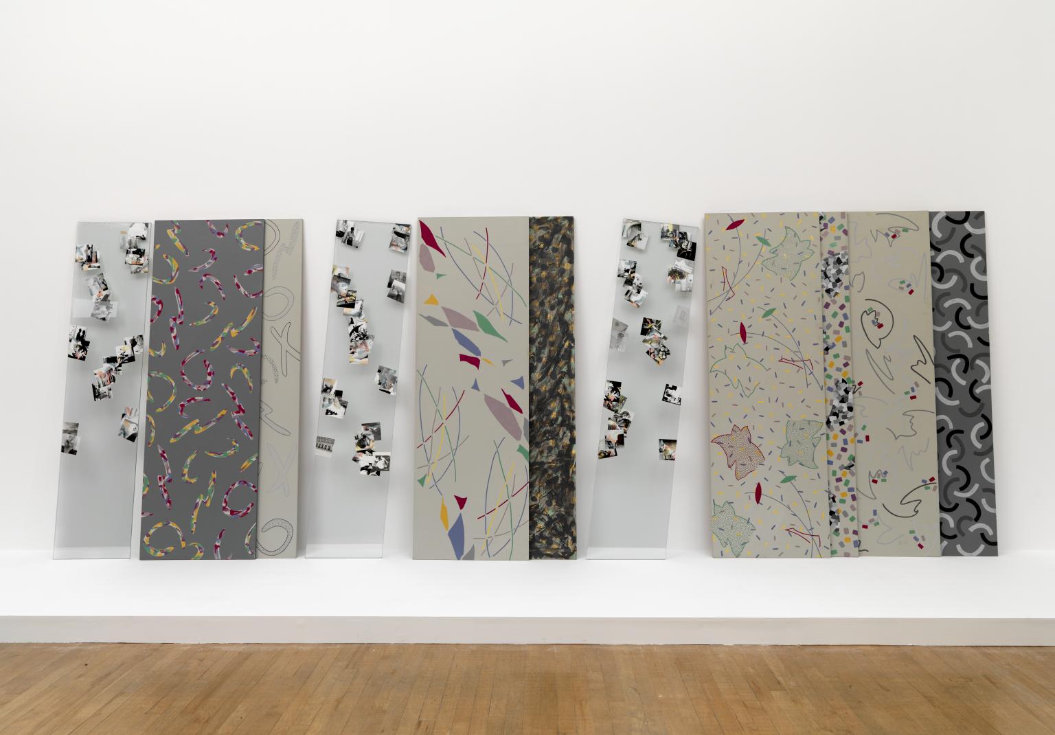 Vienna Triptych, Leaningand Surrounded by Chorus Girls and